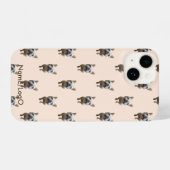 pattern_1_bulldog_フランスの1 iPhoneケース iPhone 14ケース (裏面横)