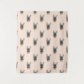 pattern_1_bulldog_フランスの1 M_size tapestry タペストリー (正面)