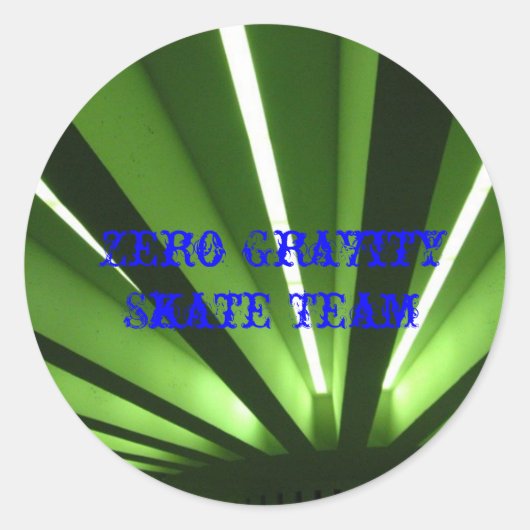 pattern_1, Zero Gravity Skate Team, Zero Gravit... ラウンドシール (正面)