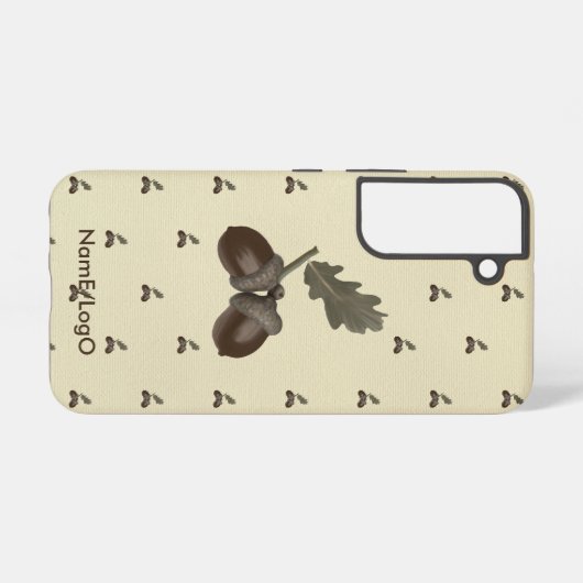 pattern_3_acorn_1 samsung galaxyケース (裏面横)
