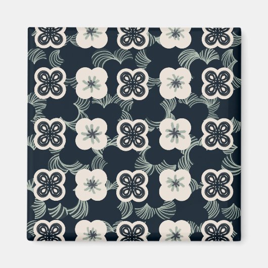 pattern_5_flower_1 マグネット (正面)