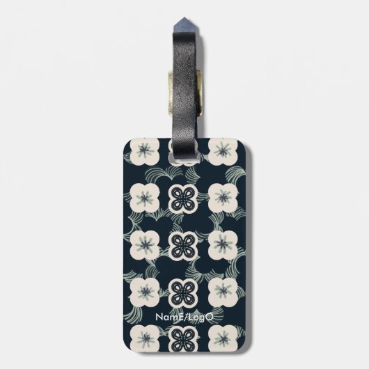 pattern_5_flower_1 ラゲッジタグ (裏面縦)