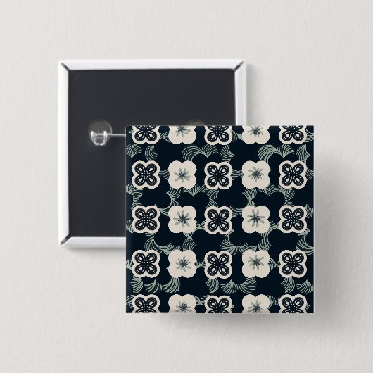 pattern_5_flower_1 缶バッジ (正面&裏面)