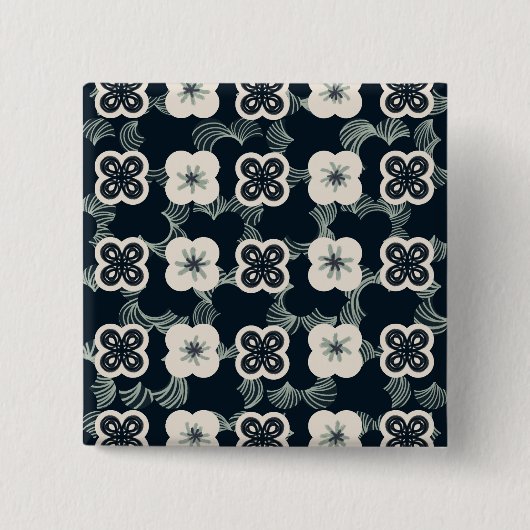 pattern_5_flower_1 缶バッジ (正面)