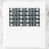 pattern_5_flower_1 長方形シール (バッグ)