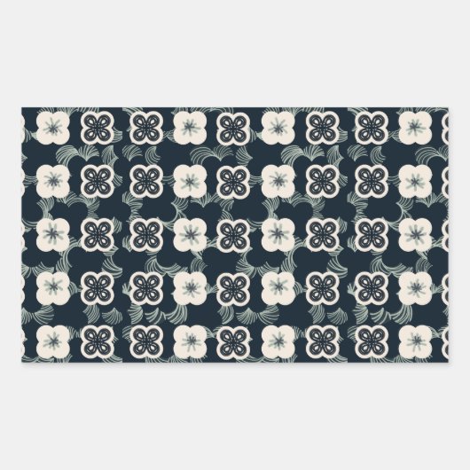 pattern_5_flower_1 長方形シール (正面)