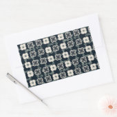 pattern_5_flower_1 長方形シール (封筒)