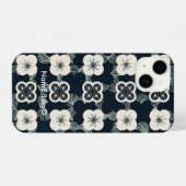 pattern_5_flower_1 iPhoneケース iPhone 14ケース (裏面横)