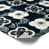 pattern_5_flower_1 matte poster ポスター (角)