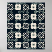 pattern_5_flower_1 matte poster ポスター (正面)