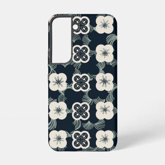 pattern_5_flower_1 samsung galaxyケース (裏面)