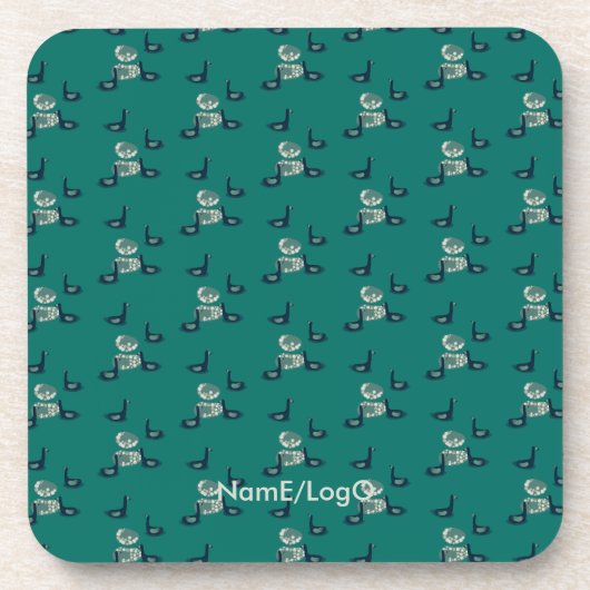 pattern_6_ducks, a girl's friend hard plastic コースター (正面)