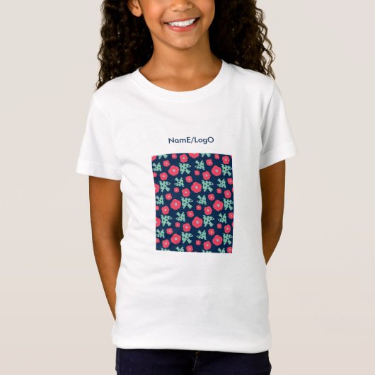 pattern_7_camelliaおよびbird_1 tシャツ (正面)
