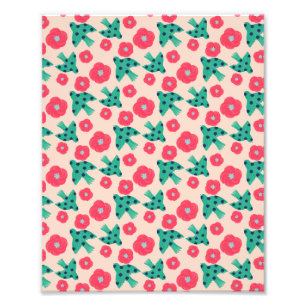 pattern_8_camelliaおよびbird_2 フォトプリント