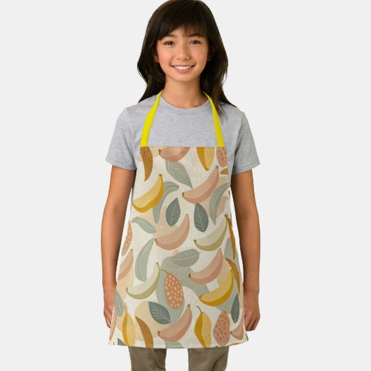 Pattern Abstract Boho Bananas エプロン (インサイチュ)