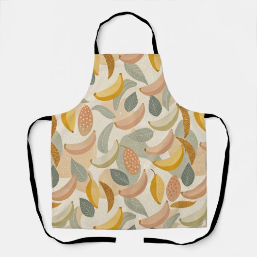 Pattern Abstract Boho Bananas エプロン (正面)