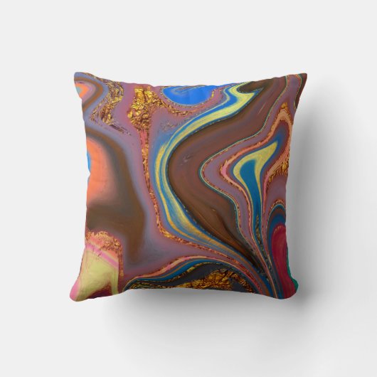 pattern abstract brown クッション (裏面)