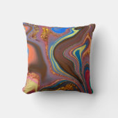pattern abstract brown クッション (正面)