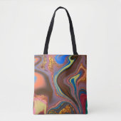 pattern abstract brown トートバッグ (正面)