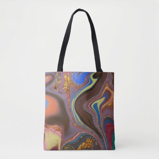 pattern abstract brown トートバッグ (正面)