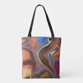 pattern abstract brown トートバッグ (裏面)