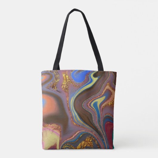 pattern abstract brown トートバッグ (裏面)