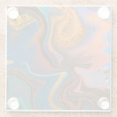 pattern abstract marbled ガラスコースター (裏面)