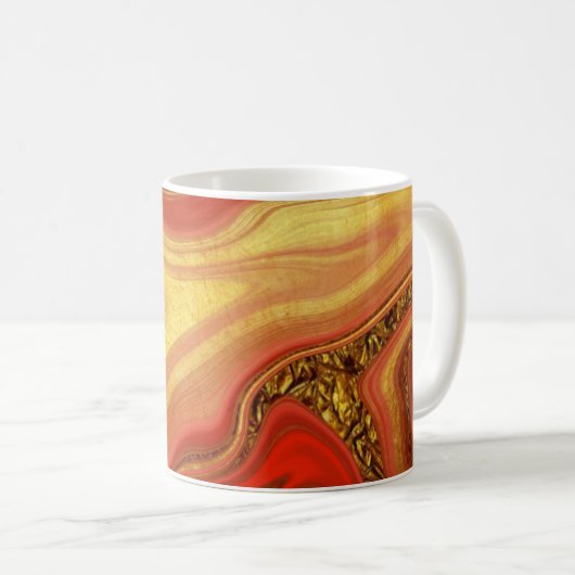pattern abstract marbled コーヒーマグカップ (正面右)