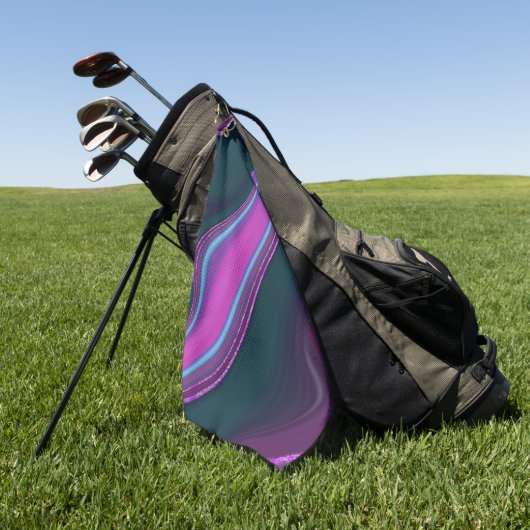 pattern abstract marbled ゴルフタオル (グリーン)