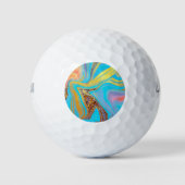 pattern abstract marbled ゴルフボール (正面)