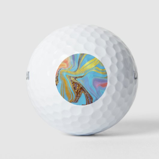 pattern abstract marbled ゴルフボール (正面)