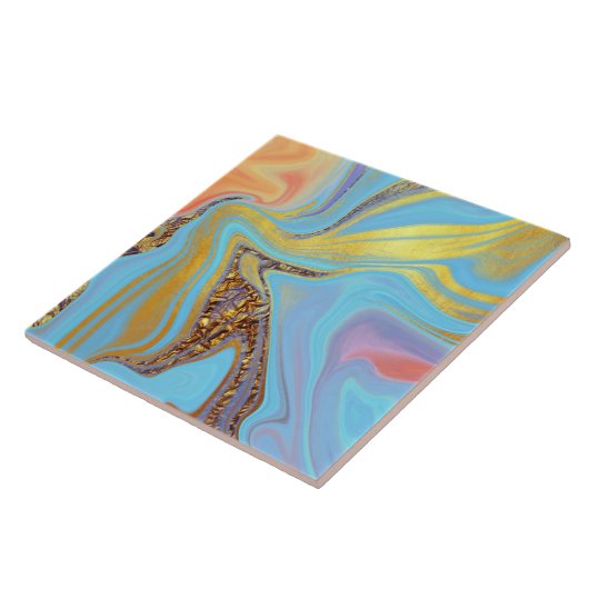 pattern abstract marbled タイル (側面)
