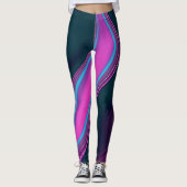 pattern abstract marbled レギンス (正面)