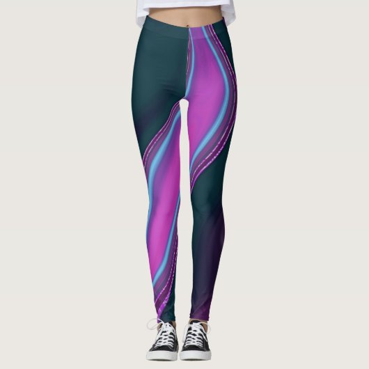 pattern abstract marbled レギンス (正面)