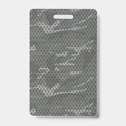 Pattern Artwork Black White Design Geometric Art バッジ (正面)