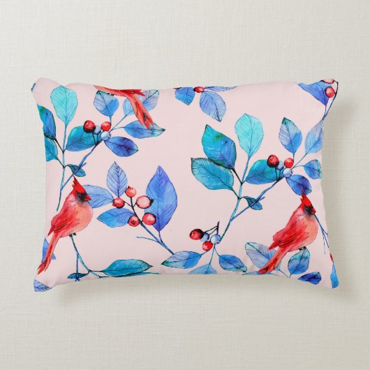 pattern background abstract red kaleidoscope desig アクセントクッション (正面)