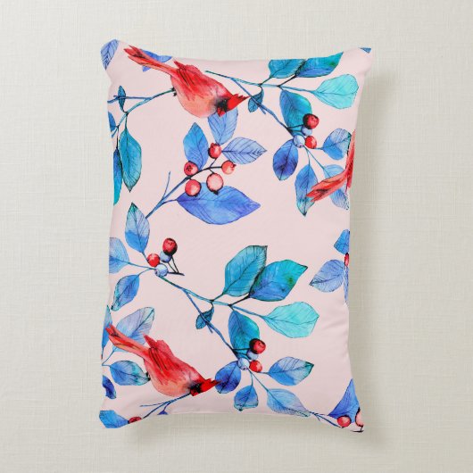 pattern background abstract red kaleidoscope desig アクセントクッション (裏面(縦))