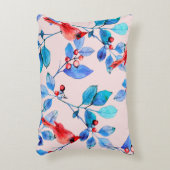 pattern background abstract red kaleidoscope desig アクセントクッション (正面(垂直))