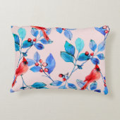 pattern background abstract red kaleidoscope desig アクセントクッション (裏面)