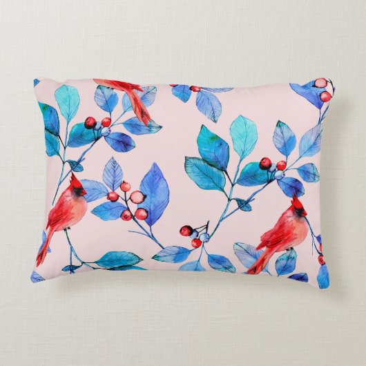 pattern background abstract red kaleidoscope desig アクセントクッション (裏面)