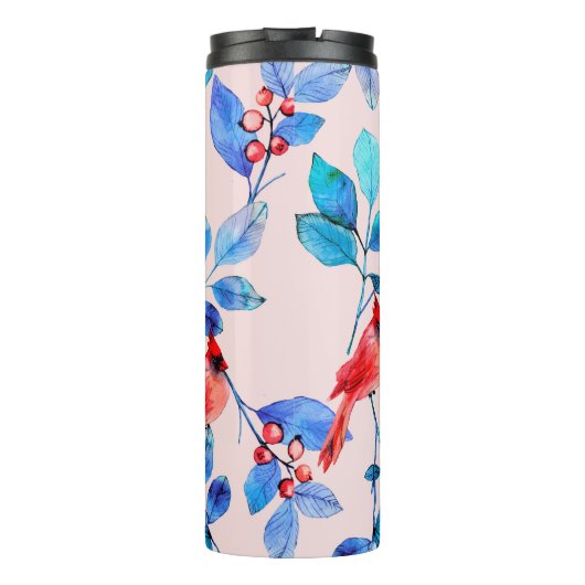 pattern background abstract red kaleidoscope desig タンブラー (裏面)