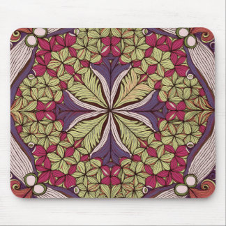 Pattern Batik Red Blue マウスパッド