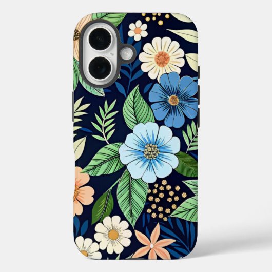 Pattern Beautiful wildflowers Case-Mate iPhoneケース (裏面)