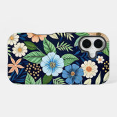 Pattern Beautiful wildflowers iPhone 16ケース (裏面横)