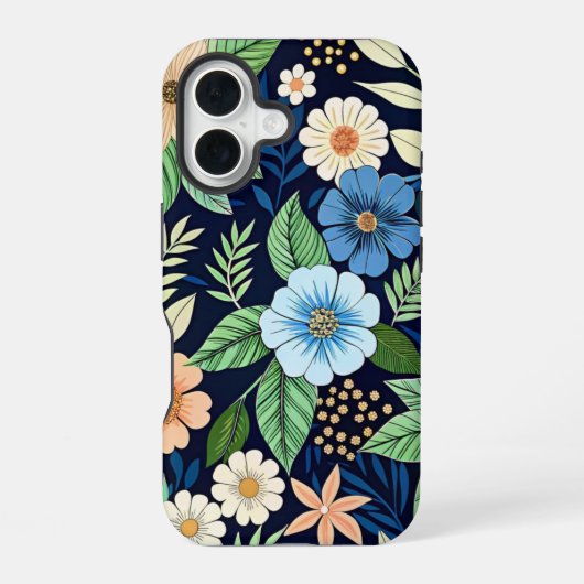 Pattern Beautiful wildflowers iPhone 16ケース (裏面)