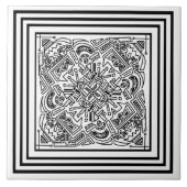 Pattern black and white タイル (正面)