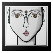 Pattern black and white タイル (正面)