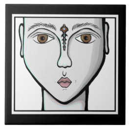 Pattern black and white タイル