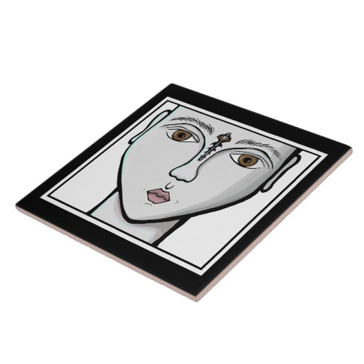 Pattern black and white タイル (側面)