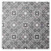 Pattern black and white タイル (正面)